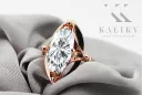 Ring Zircon Original Vintage 14K Rose Gold Vintage craft vrc047r